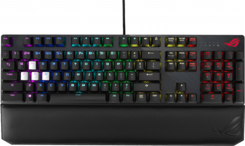 کیبورد سیمی ASUS مدل GAMING ROG STRIX SCOPE DELUXE با سوییچ قرمز ASUS ROG Strix Scope Mechanical Gaming Keyboard